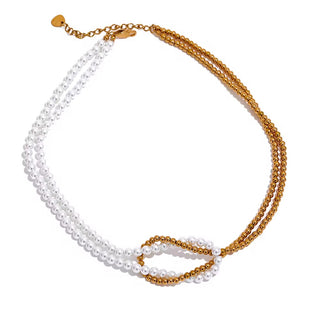 Pearl gold necklace