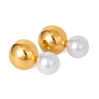 Pearl gold earrings