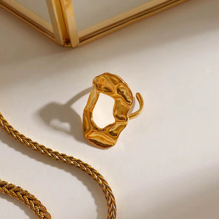 Beach Geometric ring resizable