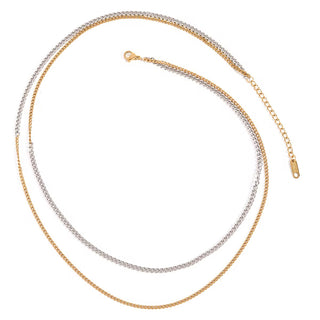 Mix and match silver with gold necklace