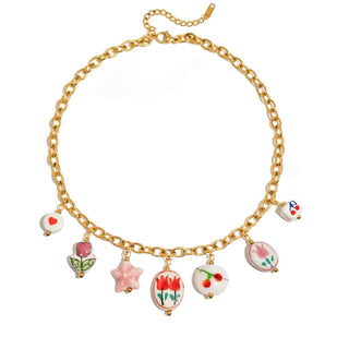 Tulip charm necklace