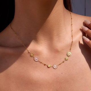 Floral gold necklace