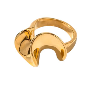 Twisted gold ring
