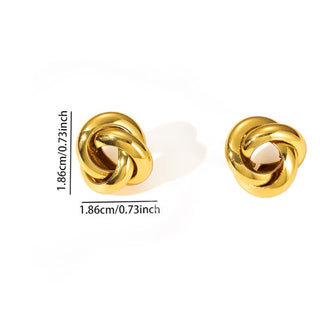 Knotted gold earrings