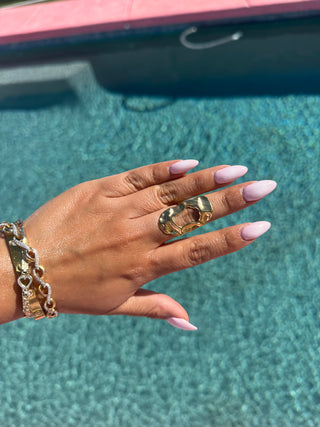 Beach Geometric ring resizable