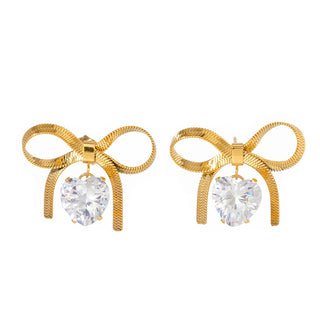 It girl bow earrings