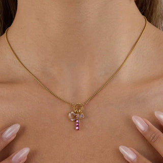 Pure pink heart necklace