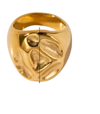 Goddess drip gold ring