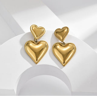 Double love earrings