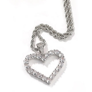 Athina silver love necklace