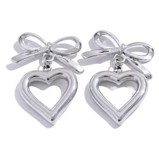 Bow Heart earrings