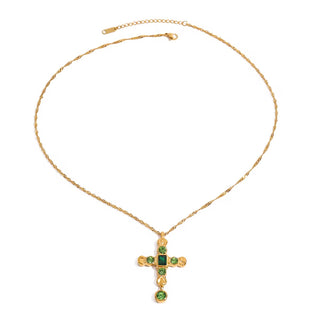 Green Cross necklace