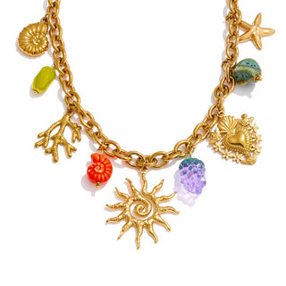 Sea me Shine gold necklace