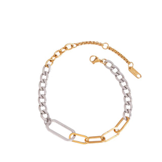 Mix and match gold with silver bracelet