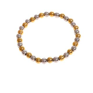 Bead it , gold with silver bracelet