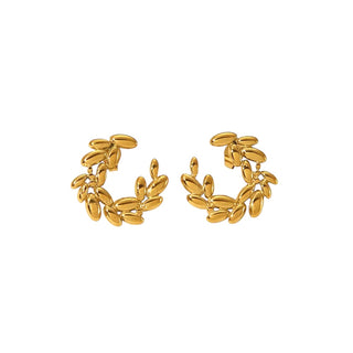 Angels crown gold earrings