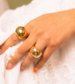 Bubble gold ring size 7”