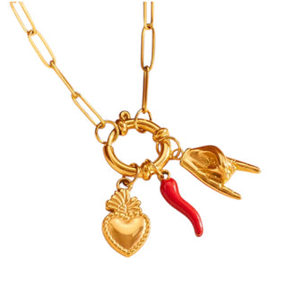 I love Chile charm necklace
