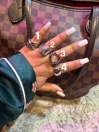 Chunky statement rings