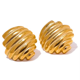 14k gold plated statement earrings