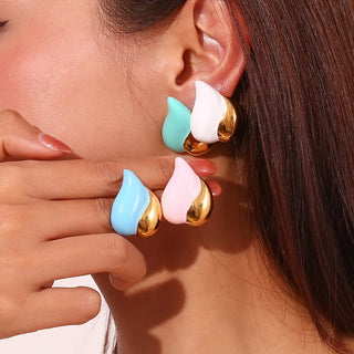 Pastel color earrings