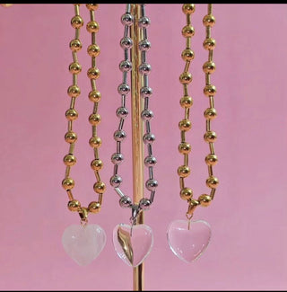 Heart pendant 18k necklace