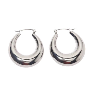 Silver statement earrings