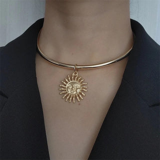 Hot sun necklace " Stainless steel"