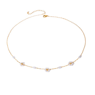 Tiny flower spring necklace