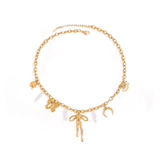 Girly pop charm necklace