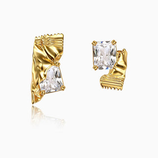 18k candy wrap studs