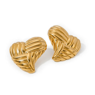 Chunky heart GP earrings