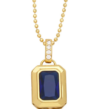 Egyptian Crystal 18K gold plated necklace