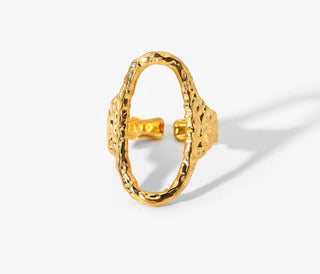 Geometric Oval ring